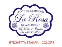 Etichette adesive per fioristi, fiorai e vivaisti (mm 49X36)  (cod.4G)